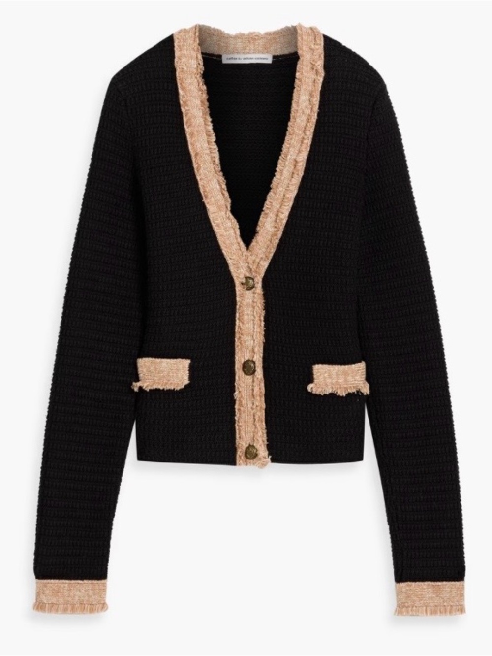 AUTUMN CASHMERE - Fringed cotton cardigan - Size Medium
